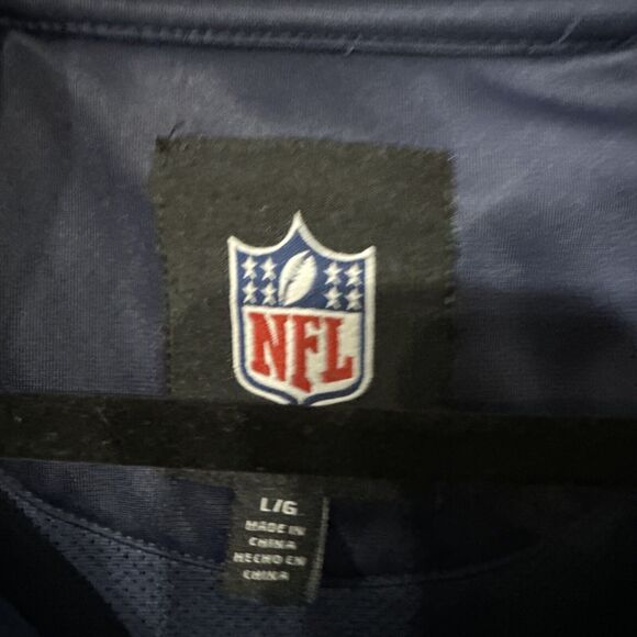 Seattle Seahawks Football Pullover Jacket L/G Half Zip Lightweight Coat - Picture 2 of 9